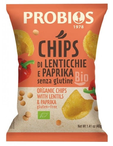CHIPS DI LENTICCHIE E PAPRIKA 40 G