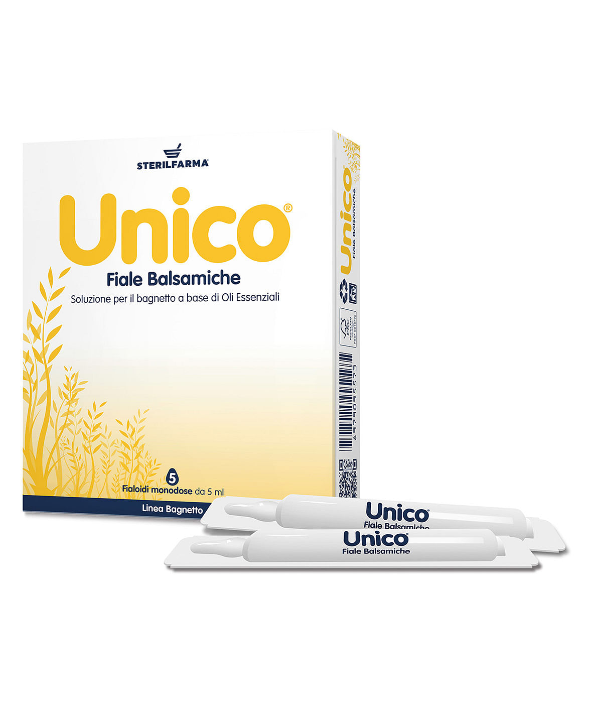 Unico Fiale Balsamiche Bagnetto 5 Fiale 5 Ml