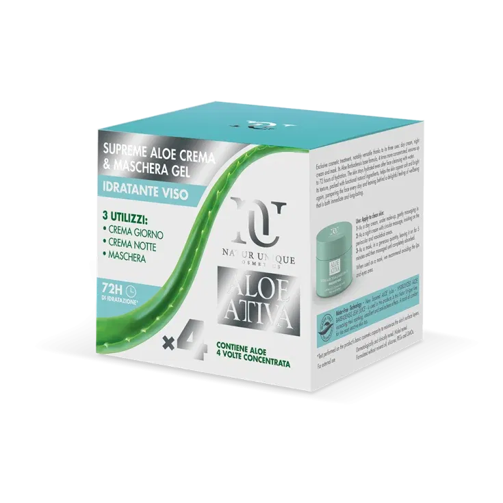 SUPREME ALOE CREMA & MASCHERA GEL X 4 IDRATANTE VISO ALOE ATTIVA 100 ML