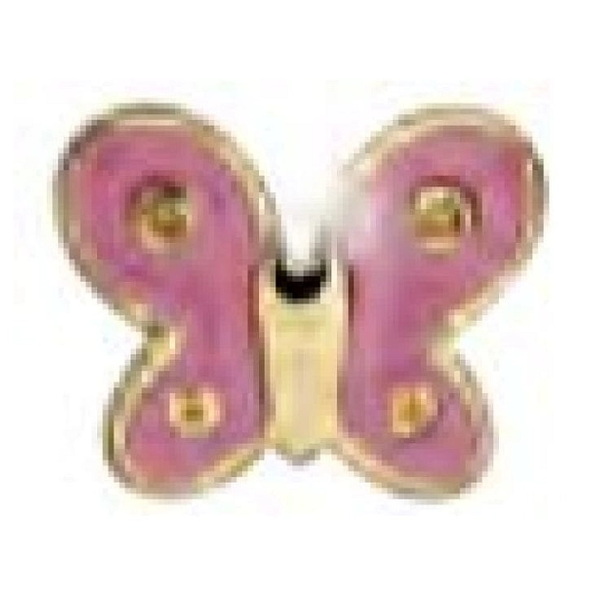 Bjt710 Orecchini Pink Butterfly Gold Plated