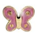 BJT710 ORECCHINI PINK BUTTERFLY GOLD PLATED