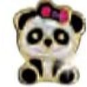 BJT712 ORECCHINI BABY PANDA GOLD PLATED