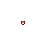 BJT715 ORECCHINI RED HEART GOLD PLATED