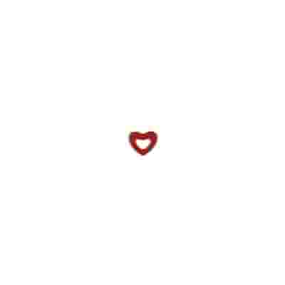 BJT715 ORECCHINI RED HEART GOLD PLATED