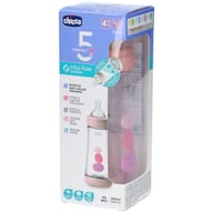 CHICCO BIBERON PERFECT 5 GIRL 300 ML IN SILICONE 3 FORI