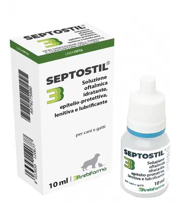 SEPTOSTIL SOLUZIONE OFTALMICA IDRATANTE EPITELIO PROTETTIVA LENITIVA LUBRIFICANTE PER CANI E GATTI 10 ML SEPTOSTIL SOLUZIONE OFTALMICA IDRATANTE EPITELIO PROTETTIVA LENITIVA LUBRIFICANTE PER CANI E GATTI 10 ML