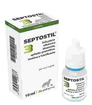 SEPTOSTIL SOLUZIONE OFTALMICA IDRATANTE EPITELIO PROTETTIVA LENITIVA LUBRIFICANTE PER CANI E GATTI 10 ML