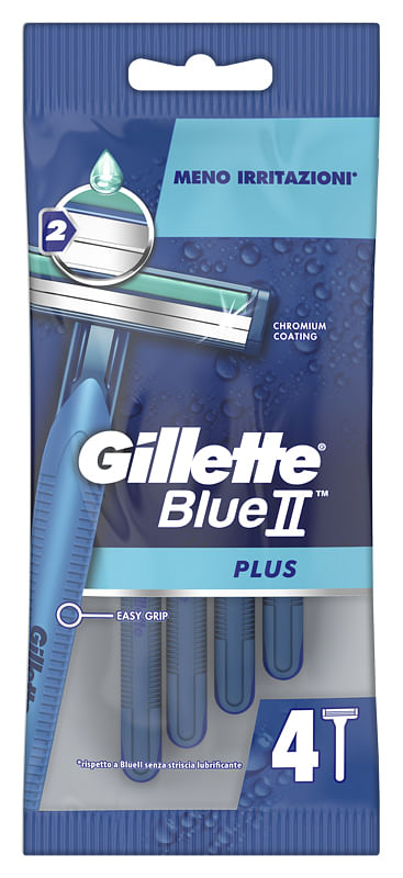 Gillette Blue Ii Usa&Getta Plus 4 Pezzi