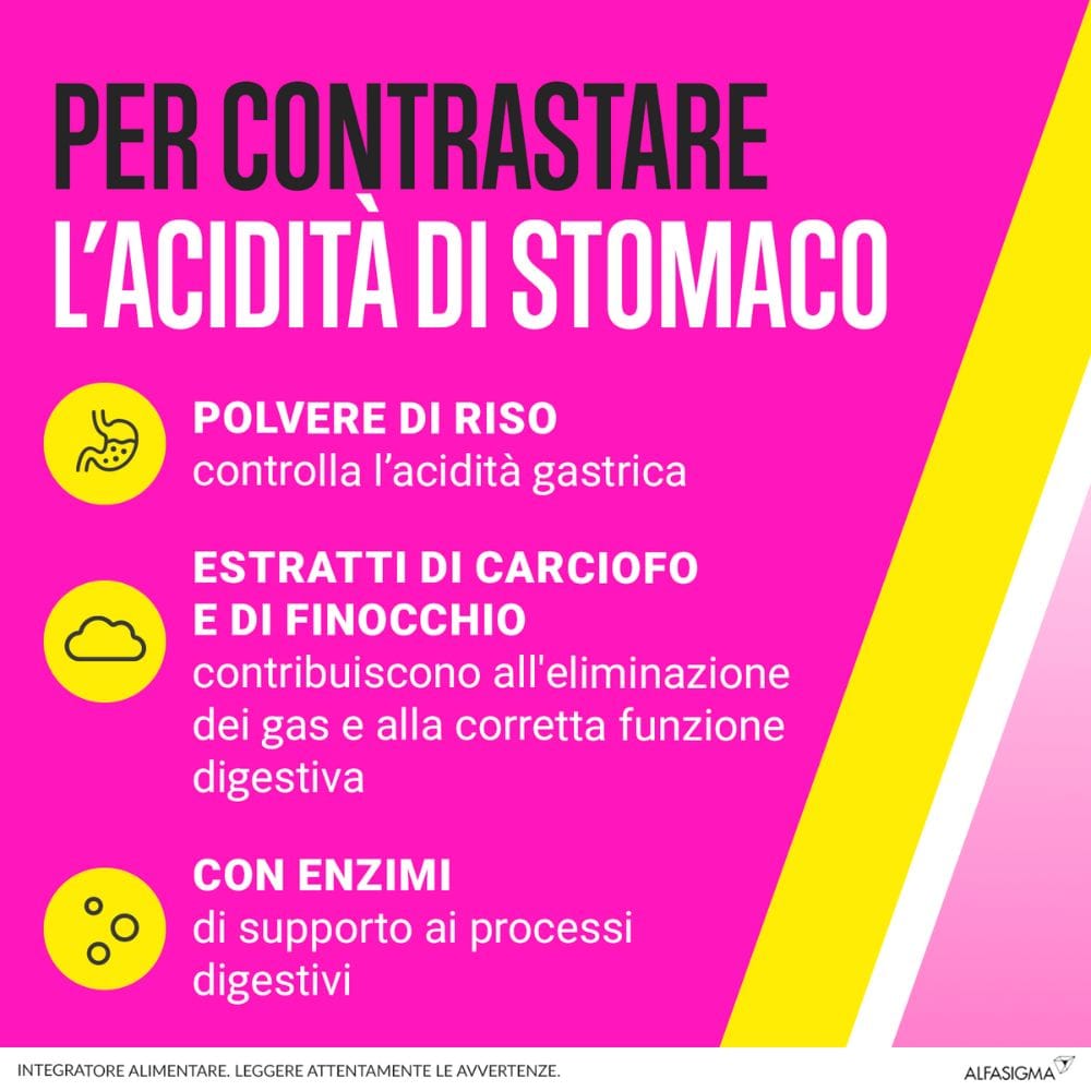 BIOCHETASI ACIDITA' 20 COMPRESSE MASTICABILI AROMA LIMONE SENZA GLUTINE SENZA LATTOSIO