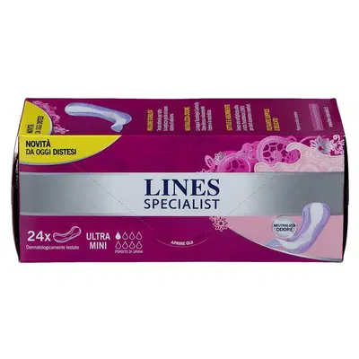 PANNOLONE SAGOMATO LINES SPECIALIST ULTRAMINI 24 PEZZI FARMA PANNOLONE SAGOMATO LINES SPECIALIST ULTRAMINI 24 PEZZI FARMA