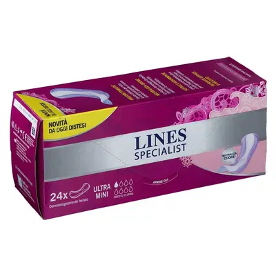 PANNOLONE SAGOMATO LINES SPECIALIST ULTRAMINI 24 PEZZI FARMA PANNOLONE SAGOMATO LINES SPECIALIST ULTRAMINI 24 PEZZI FARMA