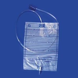 SACCA URINA MONOUSO 2 LITRI STANDARD SENZA VALVOLA ANTIREFLUSSO E SENZA SCARICO TUBO RACCORDO 130 CM 30 PEZZI