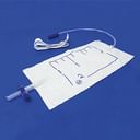 SACCA URINA DA GAMBA MONOUSO 750ML CON VALVOLA ANTIREFLUSSO E SCARICO A T TUBO RACCORDO 35 CM 1 PEZZO