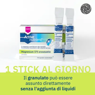 THEISS ACTIVE NUTRIENT MAGNESIUM 375 14 STICK OROSOLUBILI THEISS ACTIVE NUTRIENT MAGNESIUM 375 14 STICK OROSOLUBILI