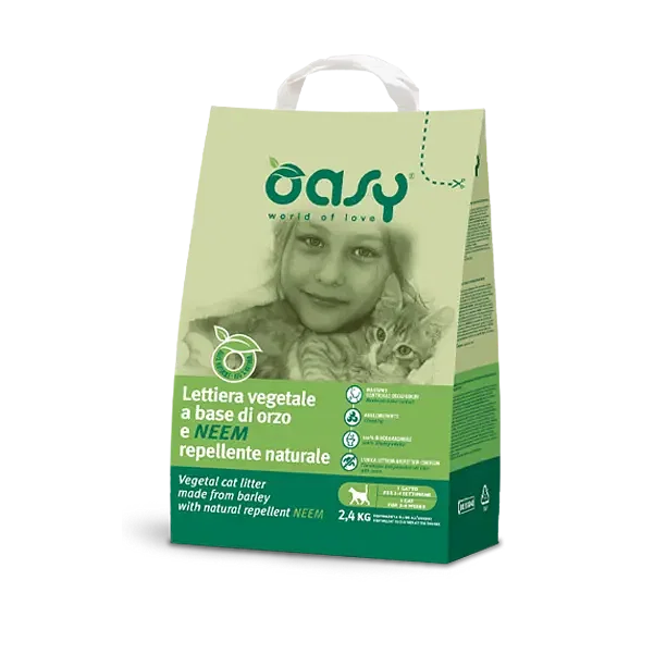 Oasy Lettiera Vegetale Orzo/Neem 6 Litri