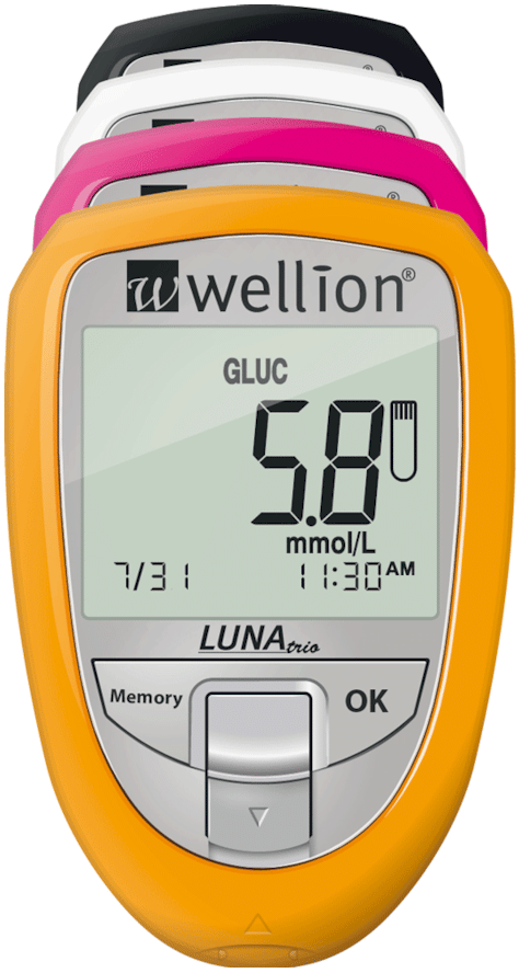 MedTrust Wellion Luna Trio Misuratore Glicemia Colesterolo Acido Urico Bianco-image