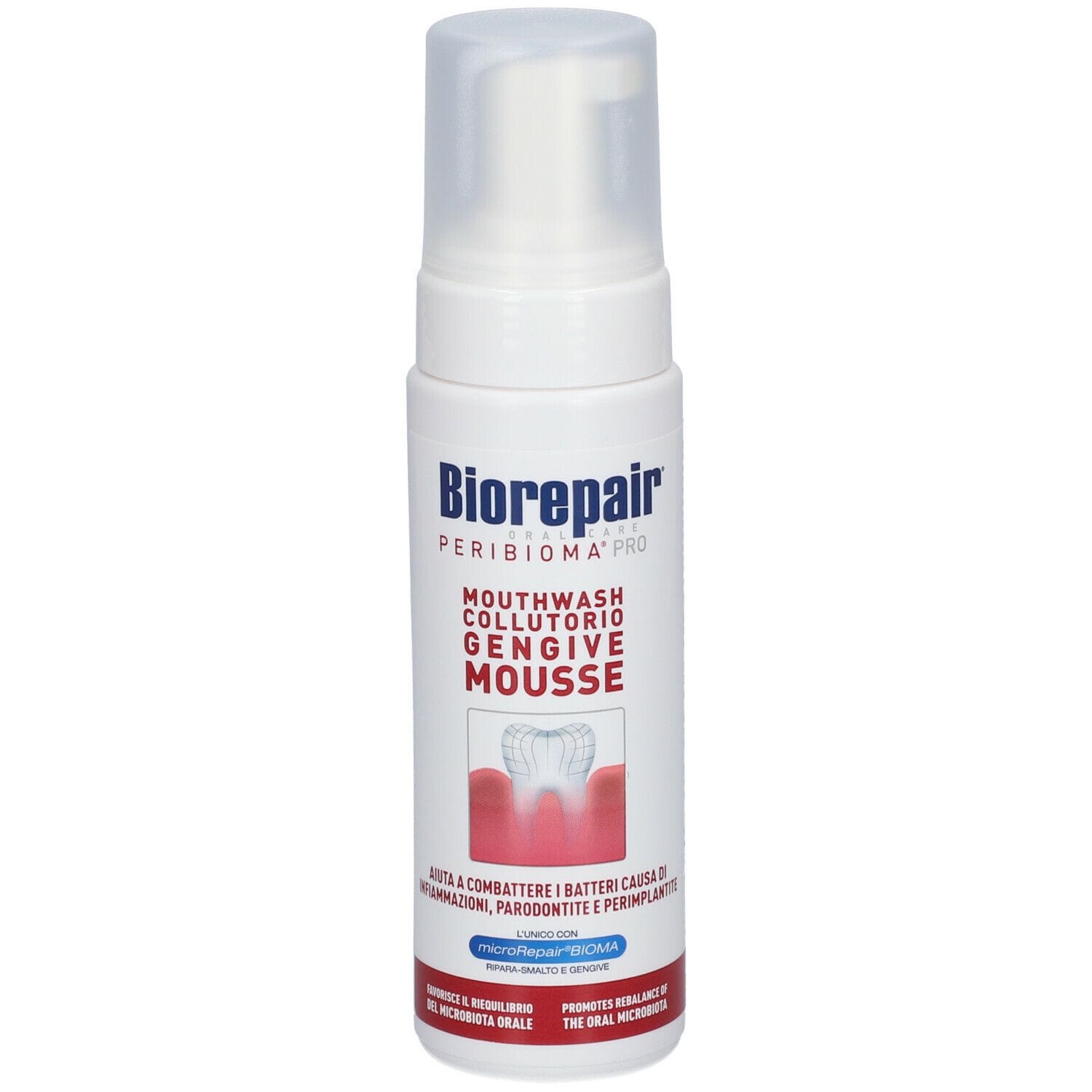Biorepair Oral Care Peribioma Pro Collutorio Gengive Mousse 200 Ml