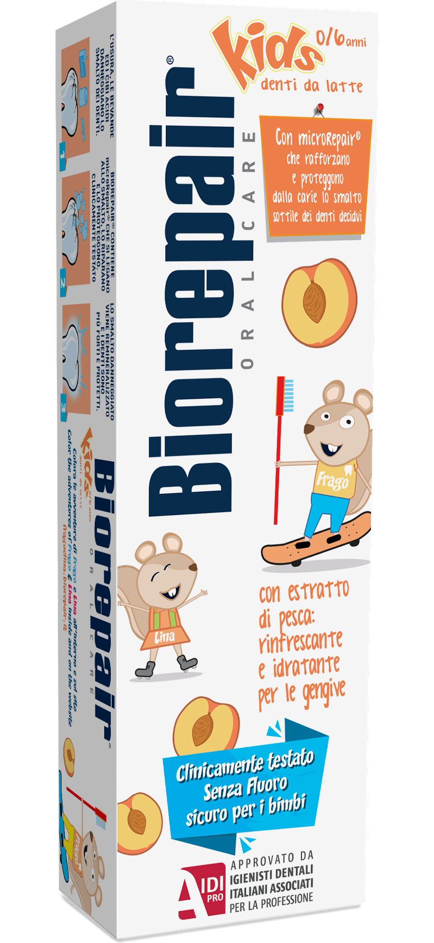 BIOREPAIR ORAL CARE KIDS 0-6 ANNI DENTI DA LATTE DENTIFRICIO CON ESTRATTO DI PESCA 50 ML