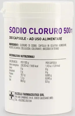 SODIO CLORURO 300 CAPSULE 500MG SODIO CLORURO 300 CAPSULE 500MG