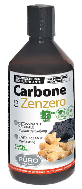 Puro Bio Bagnoschiuma Carbone E Zenzero 500 Ml