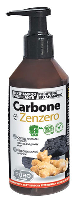 Puro Bio Shampoo Carbone E Zenzero 250 Ml