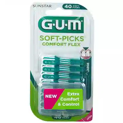 Gum Soft Picks Comfort Flex Large Scovolini interdentale per la pulizia orale 40 pezzi