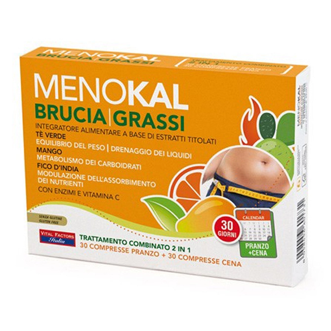 Menokal Bruciagrassi 30 Compresse Pranzo + 30 Compresse Cena
