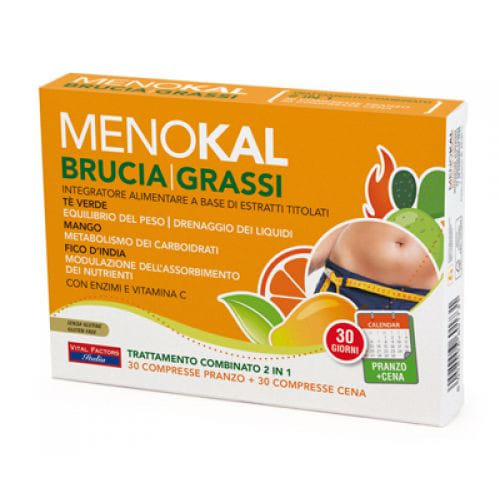 MENOKAL BRUCIAGRASSI 30 COMPRESSE PRANZO + 30 COMPRESSE CENA