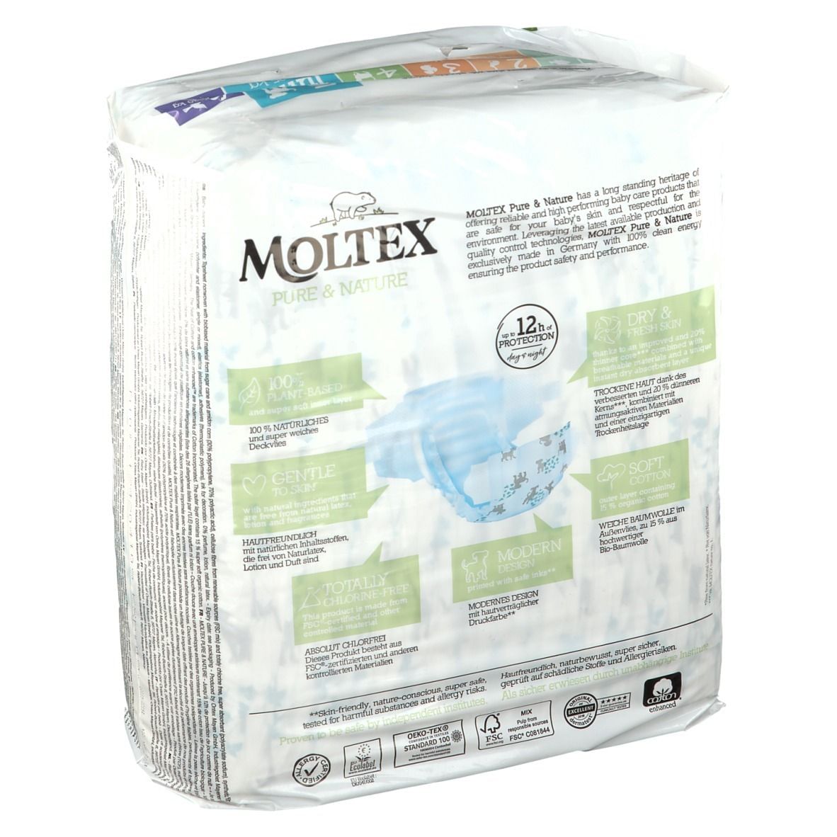 PANNOLINI MOLTEX PURE & NATURE JUNIOR 11-16 KG TAGLIA 5 25 PEZZI