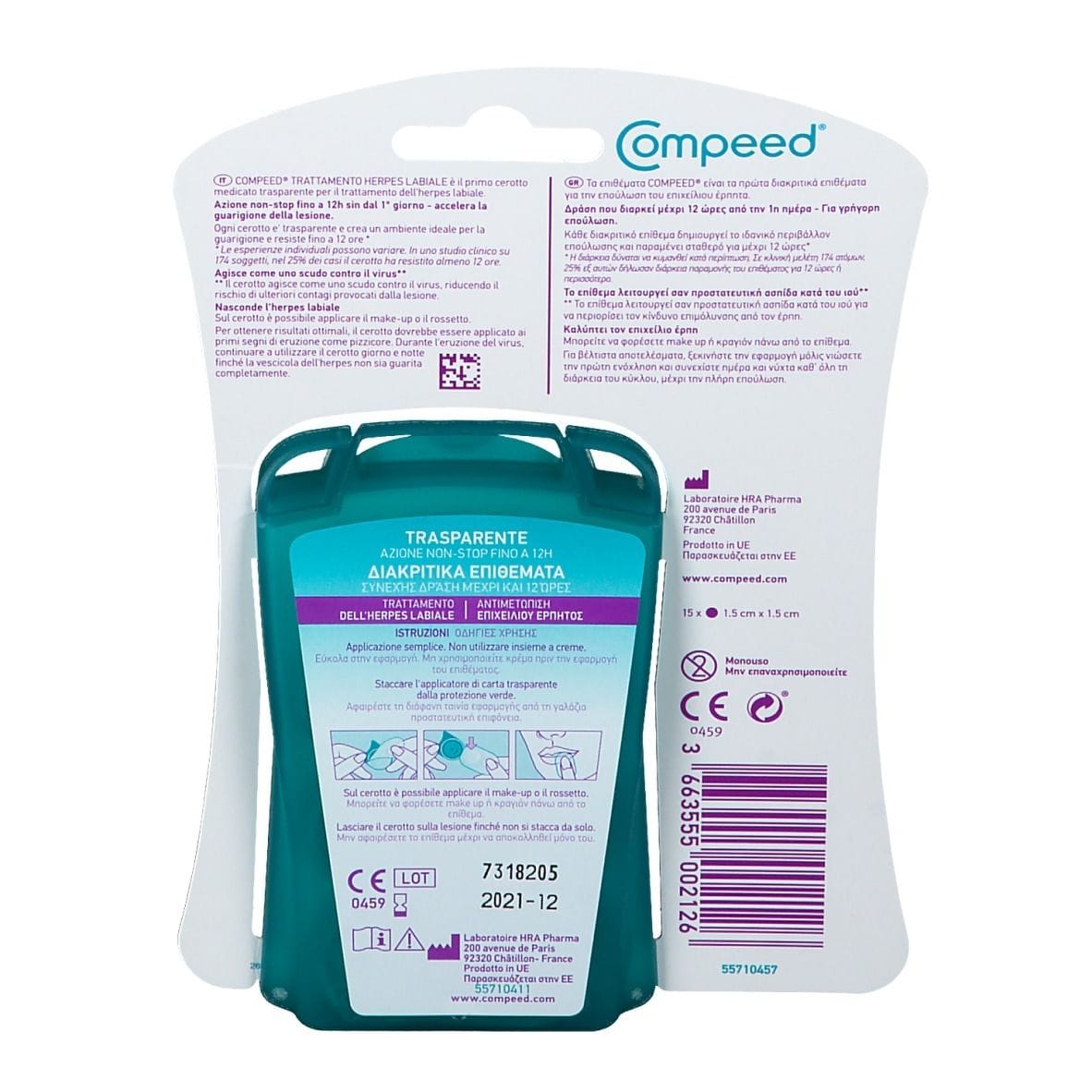 COMPEED TRATTAMENTO DELL'HERPES LABIALE 15 PEZZI