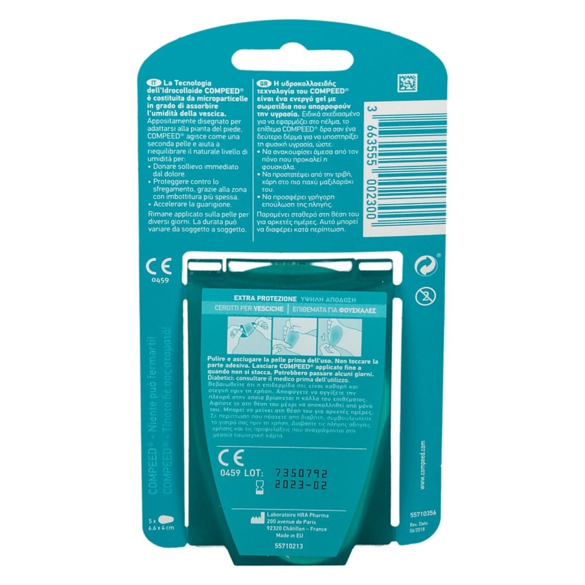 Compeed Cerotti Per Vesciche Pianta Piede Sport 5 Pezzi