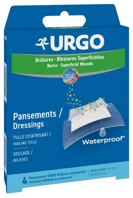 URGO USTIONI SUPERFICIALI WATERPROOF 10 X 7 CM 4 PEZZI URGO USTIONI SUPERFICIALI WATERPROOF 10 X 7 CM 4 PEZZI
