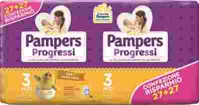 PAMPERS PROGRESSI MIDI PANNOLINO 3 4-9KG 54 PEZZI