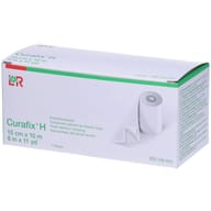 CEROTTO DI FISSAGGIO ESTENSIBILE IN TNT BIANCO ADESIVO IN CAUCCIU' ED OSSIDO DI ZINCO RADIOTRASPARENTE CURAFIX H 15 CM X 10 M 1 PEZZO