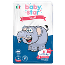 PANNOLINI BABYSTAR SLIM 16/30KG TAGLIA 6  EXTRA LARGE 14 PEZZI