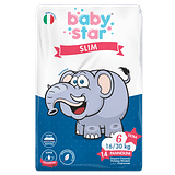 PANNOLINI BABYSTAR SLIM 16/30KG TAGLIA 6  EXTRA LARGE 14 PEZZI
