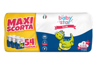 PANNOLINI BABYSTAR SLIM MAXISCORTA TAGLIA 4 54 PEZZI