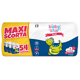 PANNOLINI BABYSTAR SLIM MAXISCORTA TAGLIA 4 54 PEZZI