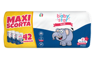 PANNOLINI BABYSTAR SLIM MAXISCORTA TAGLIA 6 42 PEZZI