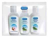 ALVITA KIT VIAGGIO BODY CARE 1 GEL DOCCIA ALOE VERA 75 ML + 1 CREMA CORPO IDRATANTE ALOE 75 ML + 1 SHAMPOO USO FREQUENTE 75 ML