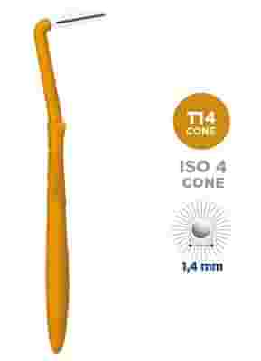 SCOVOLINO CURASEPT PROXI ANGLE MISURA T14 CONICO ISO 4 COLORE OCRA DIAMETRO 1,4 MM