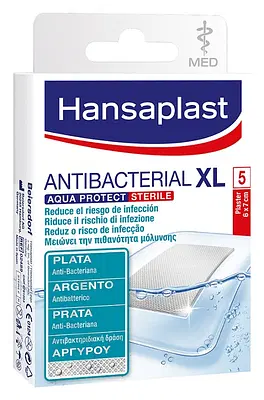 HANSAPLAST AQUA PROTECT EXTRA LARGE SILVER 5 PEZZI HANSAPLAST AQUA PROTECT EXTRA LARGE SILVER 5 PEZZI