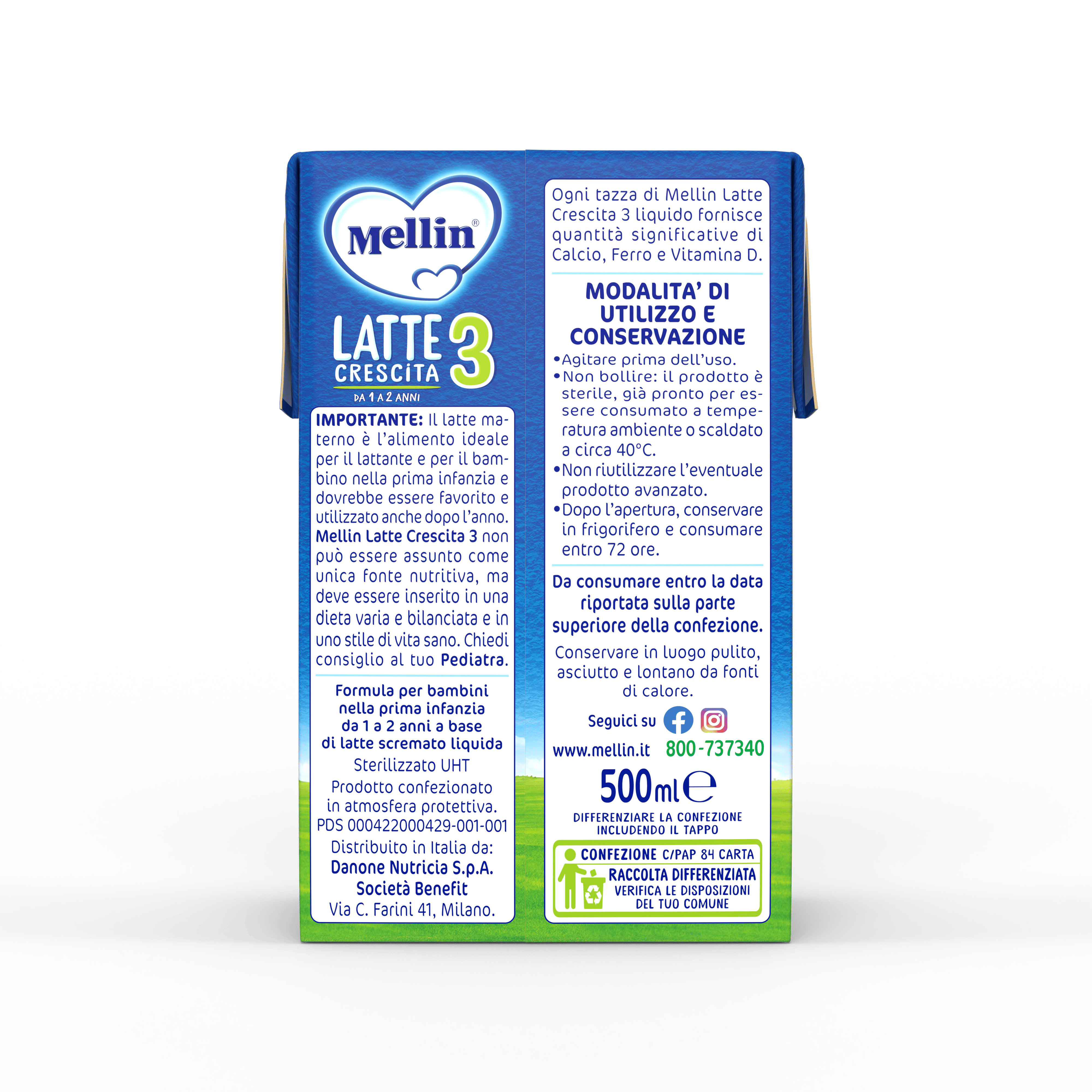 MELLIN 3 LATTE 500 ML