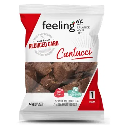 FEELING OK CANTUCCI AL CACAO START 50 G FEELING OK CANTUCCI AL CACAO START 50 G