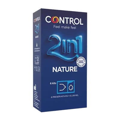 CONTROL 2IN1 NATURE 2,0 + NATURE LUBE 3+ 3 PEZZI CONTROL 2IN1 NATURE 2,0 + NATURE LUBE 3+ 3 PEZZI