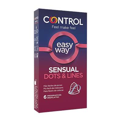 PROFILATTICO CONTROL SENSUAL DOTS&LINES EASY WAY 6 PEZZI