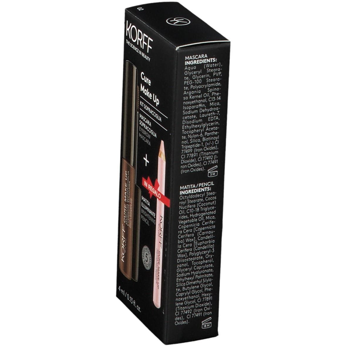 KORFF CURE MAKE UP KIT SOPRACCIGLIA CON MASCARA SOPRACCIGLIA 02 + MATITA ILLUMINANTE 02
