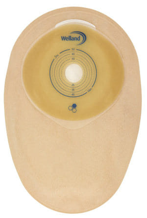 SACCA COLOSTOMIA MONOPEZZO AURUM XTRA BIODEGRADABILE MINI OPACA RITAGLIABILE 19-50MM 30 PEZZI