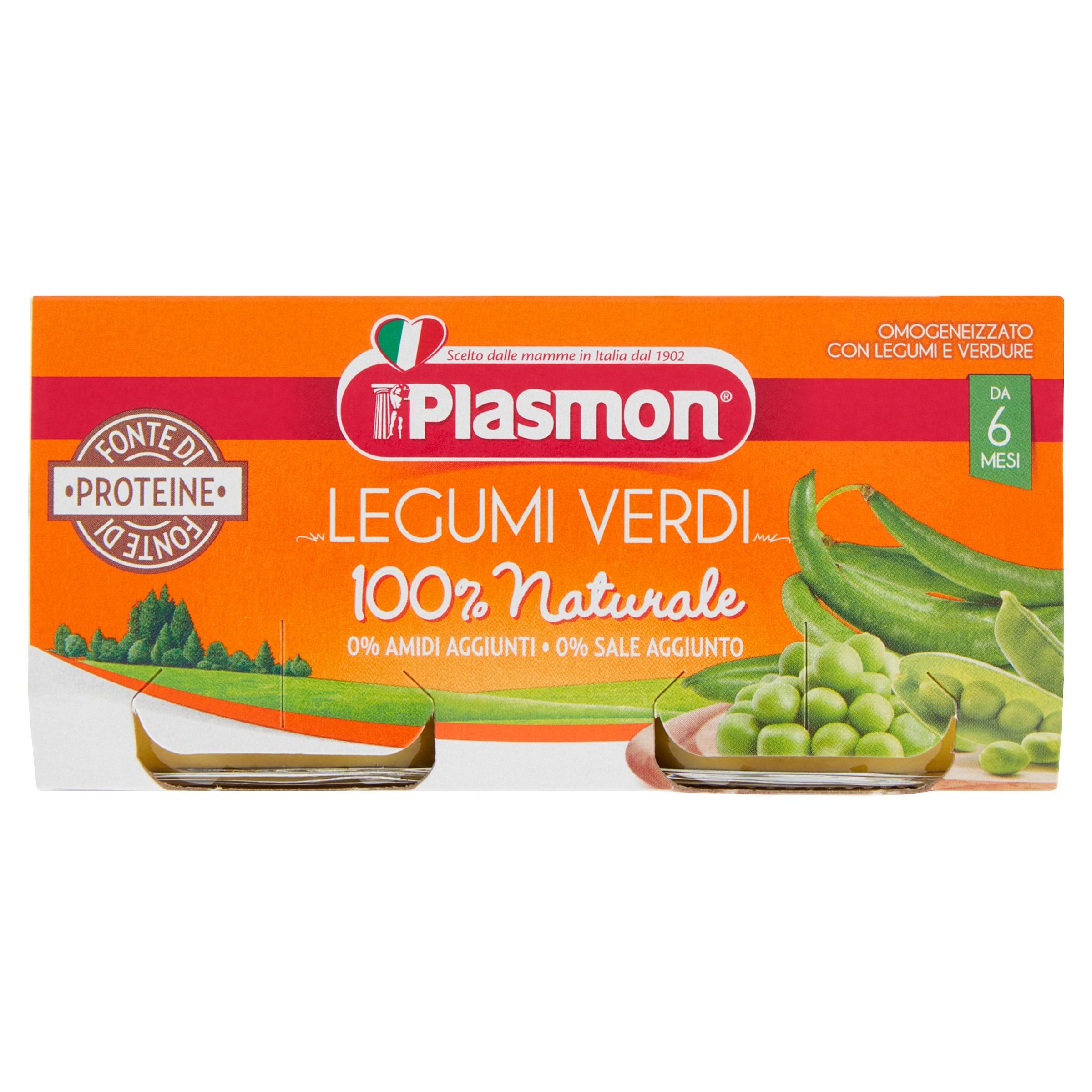 Plasmon Omogeneizzato Legumi Verdi 2 X80 G