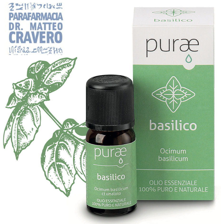 Purae Olio Essenziale Basilico Foglie 10 Ml